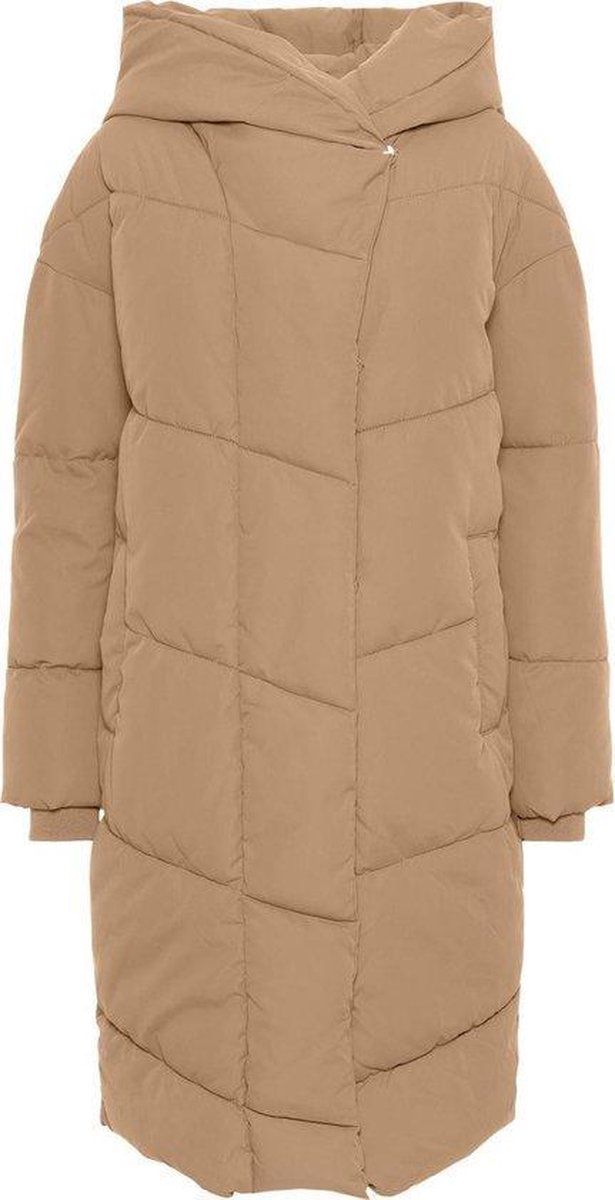 Noisy May NMTALLY L/S LONG JACKET BG NOOS Dames Jas - Maat S - Beige