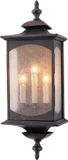 Feiss LED Wand Buitenlamp Market Square | 3X E14 Max 60W | IP44 | Dimbaar | Oil Rubbed Bronze