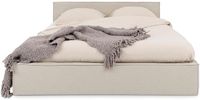 IDIMEX Gestoffeerd bed PESARO 140x200 cm met lattenbodem – beige