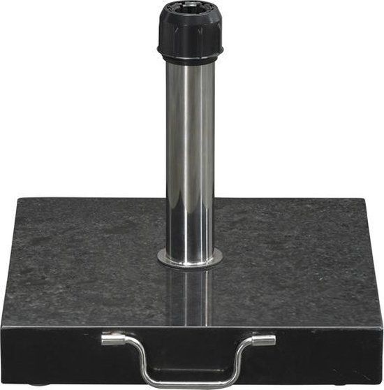 Cosmo Granieten Parasolvoet - 30 kg - Royal Antraciet - Vierkant - Verrijdbaar