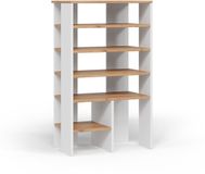 Vicco Marlon Schoenenkast – 60 x 100 cm met 5 compartimenten Eik wit/goud