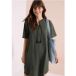 Seersucker robe mi-longue