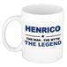 Bellatio Decorations naam cadeau mok - Henrico - man myth legend - koffiemok - 300 ml - collega - vaderdag