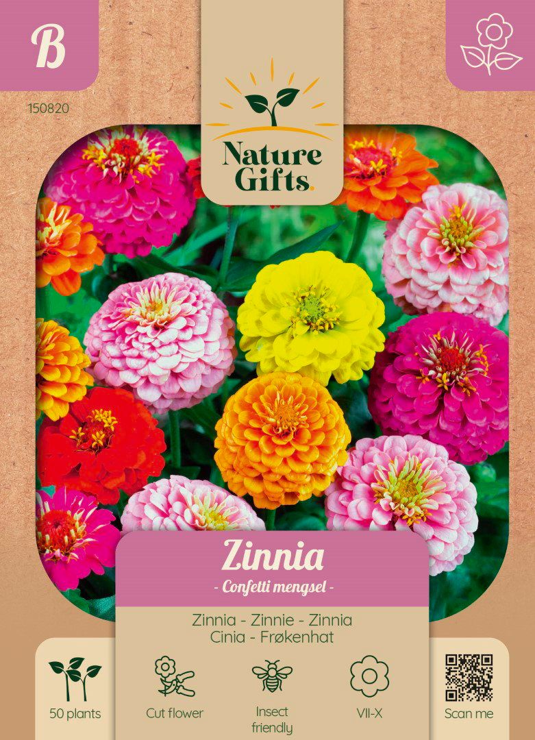 Baltus Zinnia Confetti mengsel bloemenzaad Nature Gifts