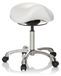 OEM Tabouret ergonomique avec roulettes, revêtement en similicuir, couleur blanche