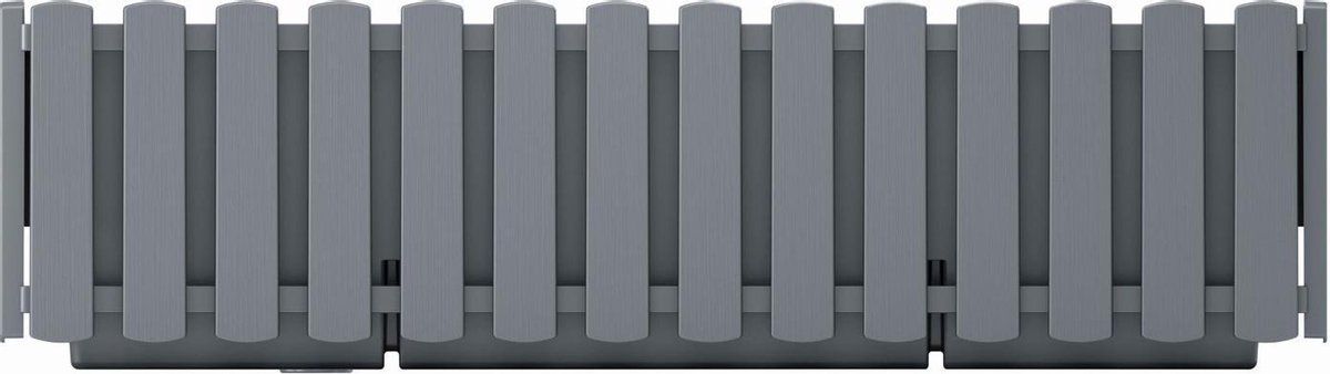 Prosperplast Boardee Fencycase bloembak balkonbak bloempot plantenbak rustiek design voor binnen en buiten 58cm grijs