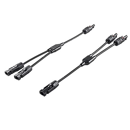 Offgridtec 2-voudige aansluitbussen Y-stekker zonne-stekker incl. 20 cm 6 mm² kabelverlenging zonne-connector