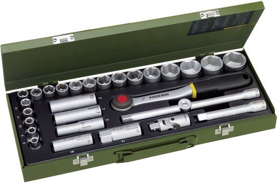 Proxxon 23000 Dopsleutelset Metrisch 1/2" (12.5 mm) 29-delig