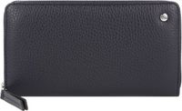 abro Leren Portemonnee Leather Adria Zip Wallet Navy Blauw