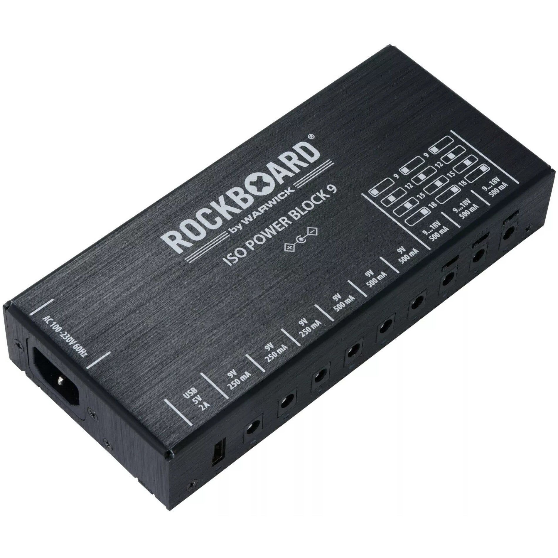 RockBoard ISO Power Block V9 IEC - Multi-voeding voor effectpedalen