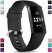 Smartwatchbanden.nl Fitbit Charge 3 silicone band (zwart)