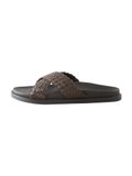 Next - Heren - N. Premium leren geweven slidesandalen - Bruin