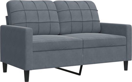 vidaXL Tweezitsbank 120 cm fluweel donkergrijs