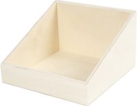 Creativ company Creotime - Display Doos - Presentatie Box - Triplex Hout - Hoogte Achterkant: 12cm - Hoogte Voorkant: 4cm - Diepte: 19,5cm - 1 stuk