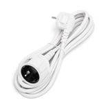 VoltShine Duitse 3G-verlengkabel, 1,5, 3 m, wit
