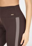 Athlecia Tights Aspasia Vrouwen donkerbruin Gestreept Polyester Fitness & Training