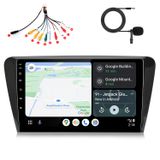 DAB+ autoradio 10 pouces Android met CarPlay en Android Auto, geschikt voor ŠKODA Octavia III 5E (2013–2018), inclusief GPS-navigatie, WiFi, Bluetooth, FM, RDS, stuurwielbediening (SWC) en DSP. Uitgerust met een 4-kern processor