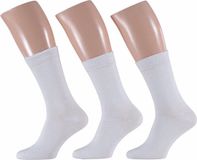 Apollo Chaussettes blanches pour hommes lot de 3 paires - taille 40/46 - chaussettes de sport - Coton/polyester