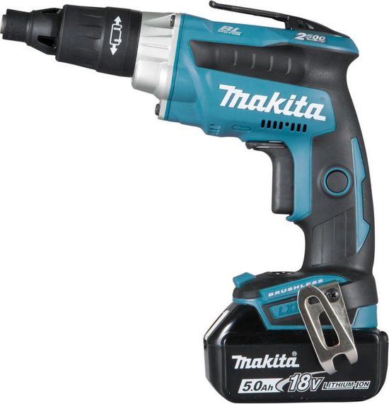 Makita DFS251RTJ 18V Accu Schroevendraaier Set - Incl. 2x 5.0Ah Accu & Mbox