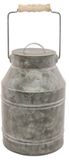 Chaks Melkbus plantenpot/bloempot - zink - grijs - binnen/buiten - D9 x H22 cm