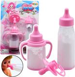 Lean toys Poupées de bébé Bouteilles Lait disparaissant Set de sucette