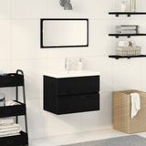 vidaXL - Wastafelkabinet - Zwart Eiken - 60 x 39 x 62 cm
