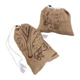 Fackelmann 9907650 Set van 2 herbruikbare groentezakken van jute