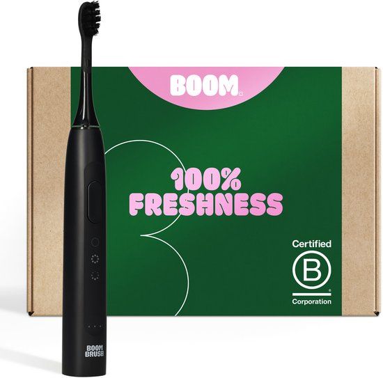 BOOMBRUSH The Wave Elektrische Tandenborstel - Zwart - Sonisch - 360 dagen Batterij