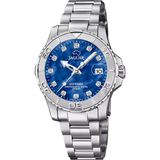 Jaguar J870/D Polshorloge Dames Zilverkleurig Staal Saffierglas 34 mm 20 ATM