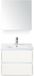 BES LED Dante Badmeubelset 60 cm - Wit Hoogglans - Keramische Wastafel Wit Enjoy met Spiegelkast