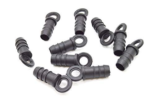 m&s S & M einddoppen 16 mm, 10 stuks, zwart