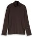Tom Tailor - Trui met col en logoprint - Maat XXXL - Dark Chocolate Brown