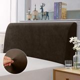 Merkloos / Sans marque Wan GmbH Elastische Hoofdbordbekleding voor Tweepersoonsbed - Zachte, Wasbare Fluweel in Chocoladebruin 180-200 cm