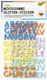 Folia Foam Glitter Letters Stickers - Kleurrijke zelfklevende stickers - 128 stuks