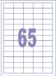 Kangaro Etiketten - Universeel - 38.1x21.2mm - 25 Vel - 65 Stickers per Vel