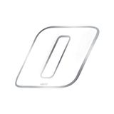 Quattroerre 13140 Toerental 0 mini, wit en verchroomd, 27 x 37 mm