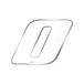 Quattroerre 13140 Toerental 0 mini, wit en verchroomd, 27 x 37 mm