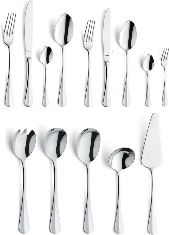 Amefa Baguette Bestekset (60-delig) - Zilver - Chroomnikkelstaal 18/10 - Vaatwasserbestendig