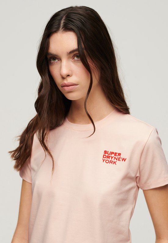 Superdry Sport Luxe T-shirt met grafische print Dames Mauve Morn Pink