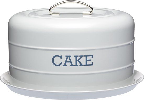 KitchenCraft Living Nostalgia Luchtdichte Cakeblik - 28.5 x 18 cm Frans Grijs
