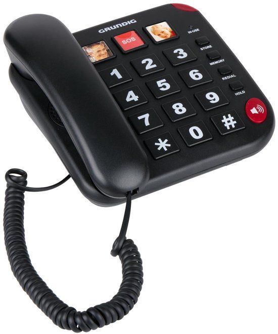 Grundig Senioren Telefoon Zwart