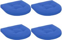 vidaXL - Coussin d'assise - 4 pièces - 100% Polyester - Bleu Royal