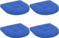 vidaXL - Coussin d'assise - 4 pièces - 100% Polyester - Bleu Royal