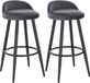 Happiq Tokio - Set van 2 - Grijs - Met rugleuning - Zithoogte 70cm