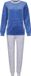 Pastunette Pyjama Set - Nightflowers - Blauw / Grijs - Velours - Maat 48