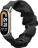kwmobile elastisch bandje voor smartwatch - geschikt voor Xiaomi Mi Band 10 / Mi Band 9 / 8 - Horlogebandje van katoen - In zwart