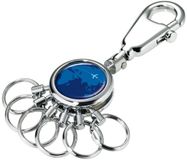 Troika Patent Around The World Sleutelhanger Blauw