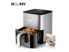 AliExpress ROUNY Friteuse sans huile 5 L, four électrique à air chaud avec boîte vapeur, poignée de verrouillage enfant, hublot de visualisation, commande tactile, panier antiadhésif pour la cuisine familiale et les snacks, T3