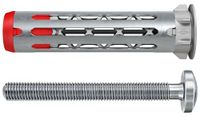 fischer - DuoHM pluggen van 2 materialen 6 x 55 voor holle lichamen, met cilinderkopschroeven, PZ-voetafdruk - zak van 15 stuks
