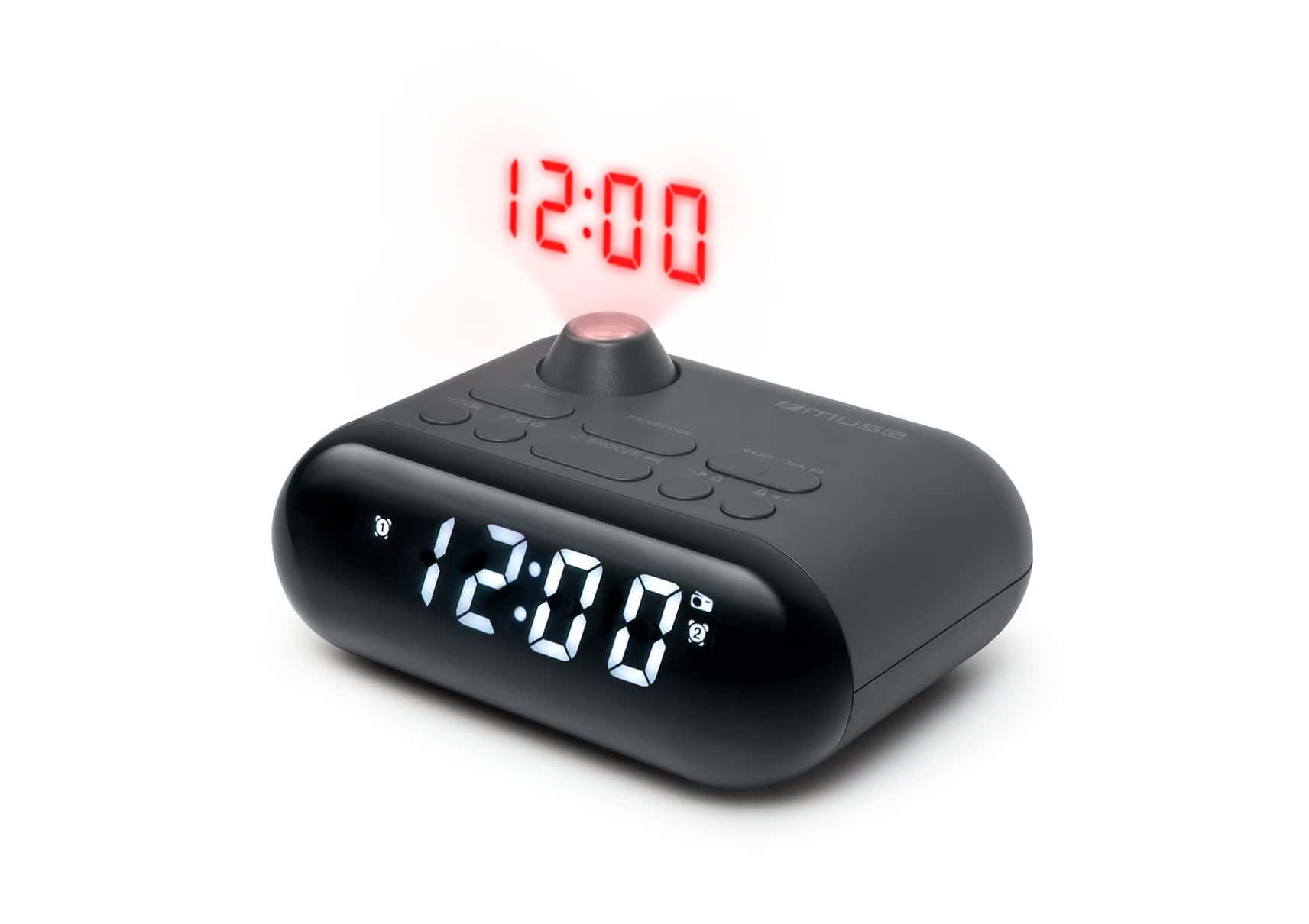 Muse M-179 P Digital Clock Radio with Projection - Black